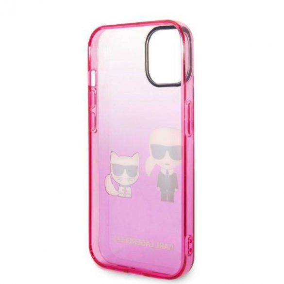 Karl Lagerfeld KLHCP14STGKCP iPhone 14 / 15 / 13 6,1" hardcase rożowy/roz Gradient Ikonik Karl & Choupette