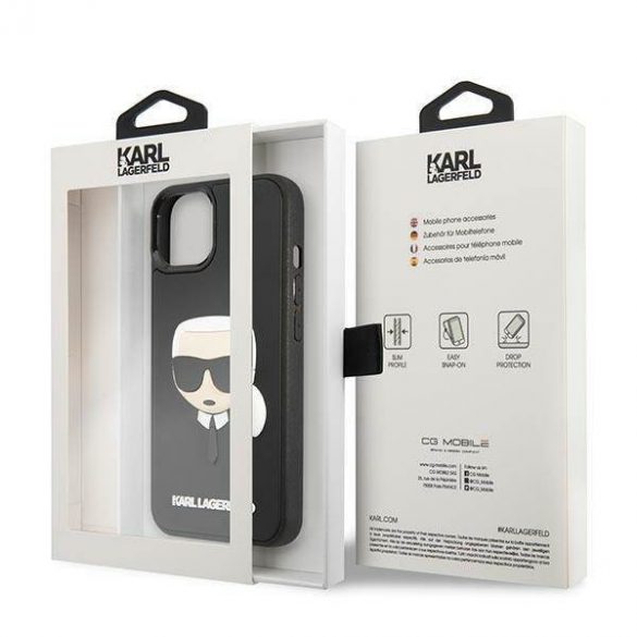 Karl Lagerfeld KLHCP14MKH3DBK iPhone 14 Plus / 15 Plus 6,7" czarny/negru hardcase 3D cauciuc Karl's Head