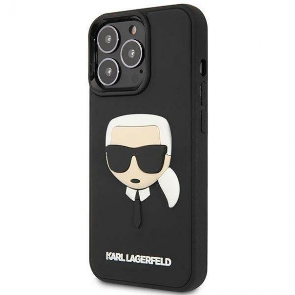 Karl Lagerfeld KLHCP14LKH3DBK iPhone 14 Pro 6,1 inchi carcasă rigidă/neagră Carcasă 3D din cauciuc Karl's Head