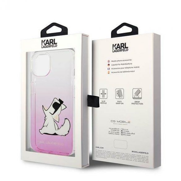 Karl Lagerfeld KLHCP14MCFNRCPI iPhone 14 Plus / 15 Plus 6,7" hardcase różowy/roz Choupette Fun