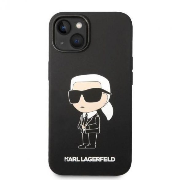 Karl Lagerfeld KLHCP14MSNIKBCK iPhone 14 Plus / 15 Plus 6,7" hardcase czarny/negru Silicon Ikonik