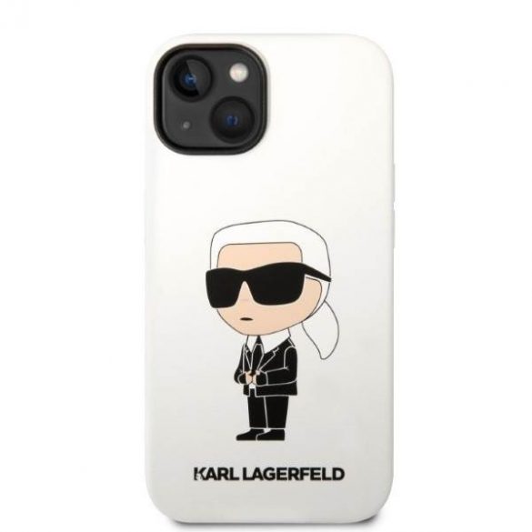 Karl Lagerfeld KLHCP14SSNIKBCH iPhone 14 / 15 / 13 6,1" hardcase biały/alb Silicon Ikonik