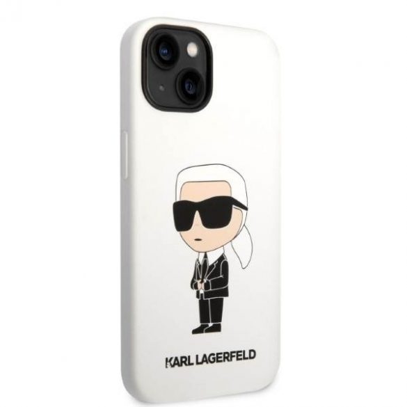 Karl Lagerfeld KLHCP14SSNIKBCH iPhone 14 / 15 / 13 6,1" hardcase biały/alb Silicon Ikonik