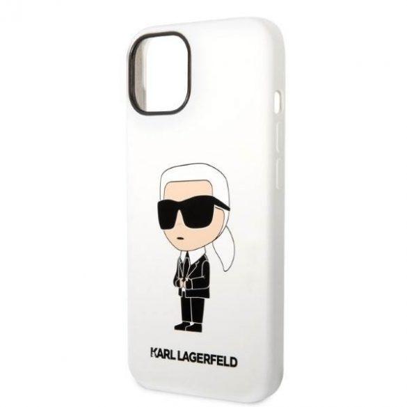 Karl Lagerfeld KLHCP14SSNIKBCH iPhone 14 / 15 / 13 6,1" hardcase biały/alb Silicon Ikonik