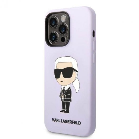 Karl Lagerfeld KLHCP14XSNIKBCU iPhone 14 Pro Max 6,7" Hardcase violet/violet Husă Ikonik din silicon