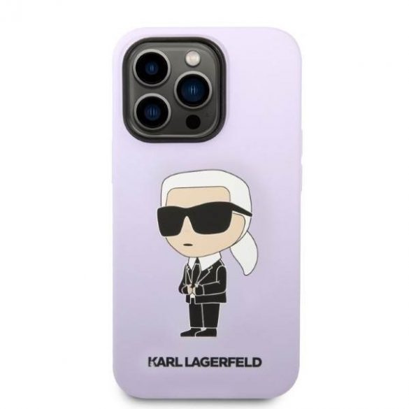 Karl Lagerfeld KLHCP14XSNIKBCU iPhone 14 Pro Max 6,7" Hardcase violet/violet Husă Ikonik din silicon