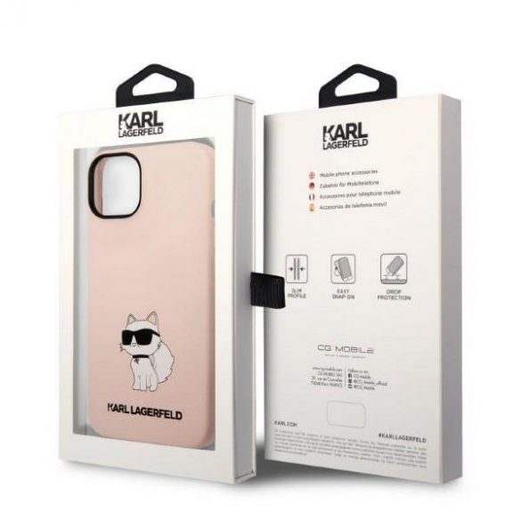 Karl Lagerfeld KLHCP14SSNCHBCP iPhone 14 / 15 / 13 6,1" hard Husă roz/roz Silicone Choupette