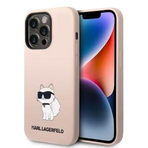 Karl Lagerfeld KLHCP14LSNCHBCP iPhone 14 Pro 6,1" husă rigidă rożowy/roz Husă Choupette din silicon