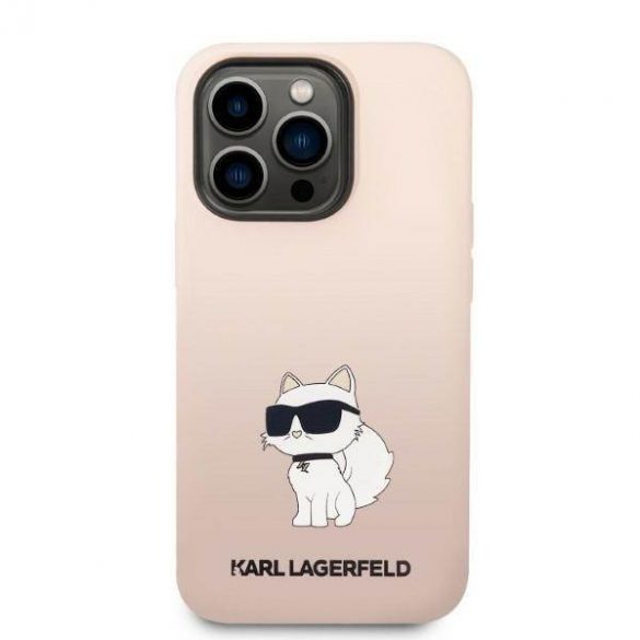 Karl Lagerfeld KLHCP14LSNCHBCP iPhone 14 Pro 6,1" husă rigidă rożowy/roz Husă Choupette din silicon