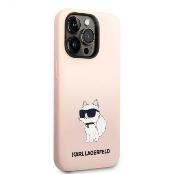 Karl Lagerfeld KLHCP14LSNCHBCP iPhone 14 Pro 6,1" husă rigidă rożowy/roz Husă Choupette din silicon