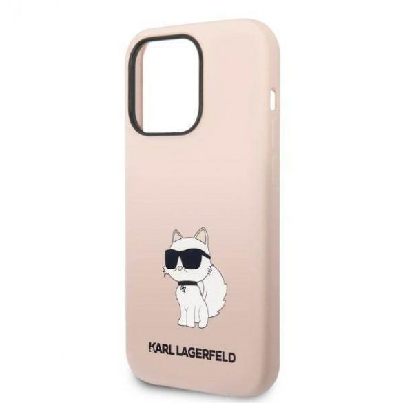 Karl Lagerfeld KLHCP14LSNCHBCP iPhone 14 Pro 6,1" husă rigidă rożowy/roz Husă Choupette din silicon