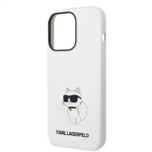 Karl Lagerfeld KLHCP14LSNCHBCH iPhone 14 Pro 6,1" husă rigidă biały/albă Husă Choupette din silicon