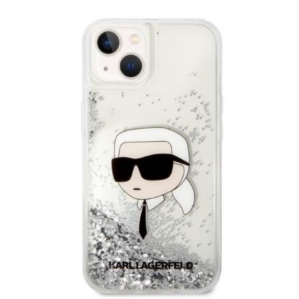 Karl Lagerfeld KLHCP14MLNKHCH iPhone 14 Plus / 15 Plus 6,7" srebrny/argintiu hardcase Glitter Karl Head