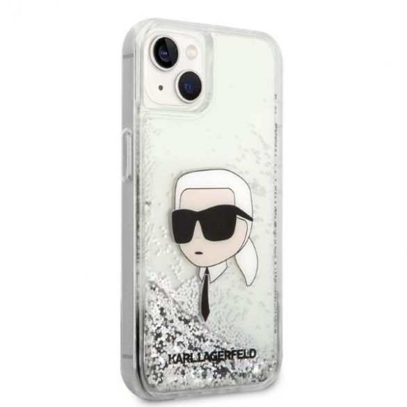 Karl Lagerfeld KLHCP14MLNKHCH iPhone 14 Plus / 15 Plus 6,7" srebrny/argintiu hardcase Glitter Karl Head