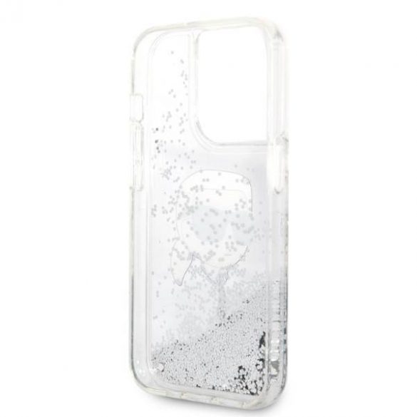 Karl Lagerfeld KLHCP14LLNKHCH iPhone 14 Pro 6,1" srebrny/argintiu Husă rigidă Glitter Karl Head