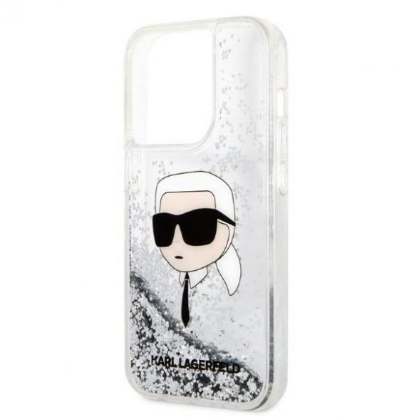 Karl Lagerfeld KLHCP14XLNKHCH iPhone 14 Pro Max 6,7" srebrny/argintiu Husă rigidă Glitter Karl Head