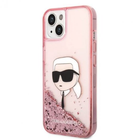 Karl Lagerfeld KLHCP14SLNKHCP iPhone 14 / 15 / 13 6,1" roz/roz hard Husă Glitter Karl Head