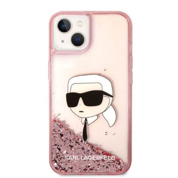 Karl Lagerfeld KLHCP14SLNKHCP iPhone 14 / 15 / 13 6,1" roz/roz hard Husă Glitter Karl Head