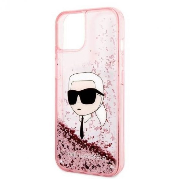 Karl Lagerfeld KLHCP14SLNKHCP iPhone 14 / 15 / 13 6,1" roz/roz hard Husă Glitter Karl Head