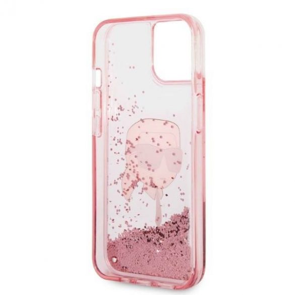 Karl Lagerfeld KLHCP14SLNKHCP iPhone 14 / 15 / 13 6,1" roz/roz hard Husă Glitter Karl Head