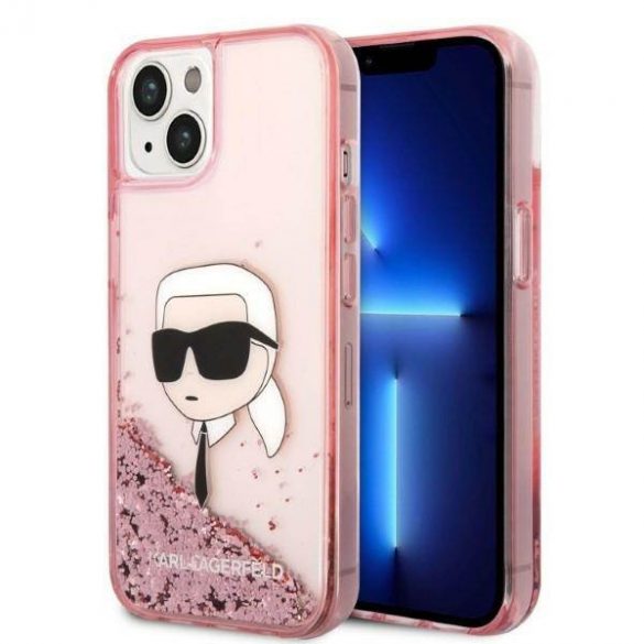 Karl Lagerfeld KLHCP14MLNKHCP iPhone 14 Plus / 15 Plus 6,7" roz/roz hard Husă Glitter Karl Head