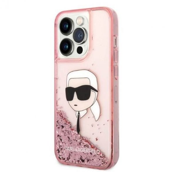 Karl Lagerfeld KLHCP14XLNKHCP iPhone 14 Pro Max 6,7" rożowy/roz husă rigidă Glitter Karl Head