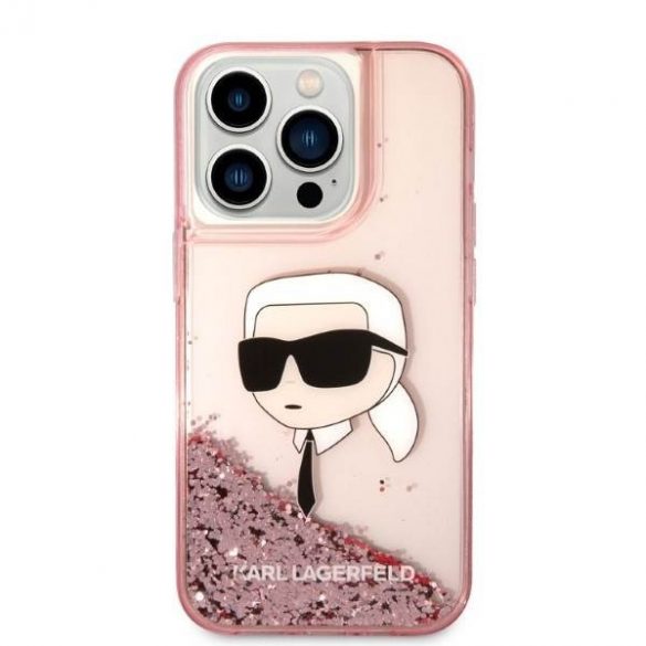 Karl Lagerfeld KLHCP14XLNKHCP iPhone 14 Pro Max 6,7" rożowy/roz husă rigidă Glitter Karl Head