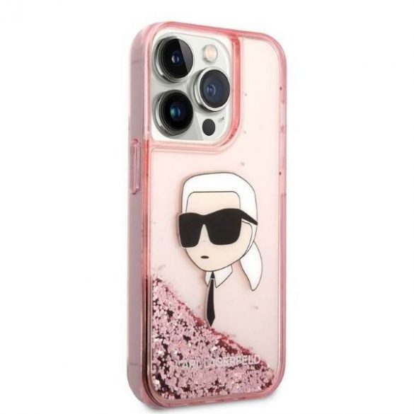 Karl Lagerfeld KLHCP14XLNKHCP iPhone 14 Pro Max 6,7" rożowy/roz husă rigidă Glitter Karl Head