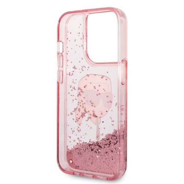 Karl Lagerfeld KLHCP14XLNKHCP iPhone 14 Pro Max 6,7" rożowy/roz husă rigidă Glitter Karl Head