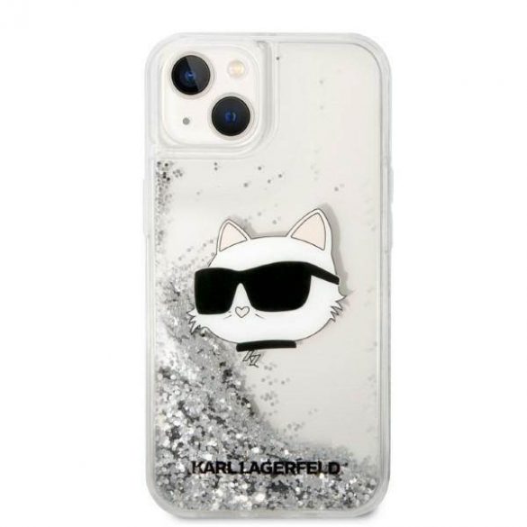 Karl Lagerfeld KLHCP14MLNCHCS iPhone 14 Plus / 15 Plus 6,7" srebrny/argintiu hardcase Glitter Choupette Head