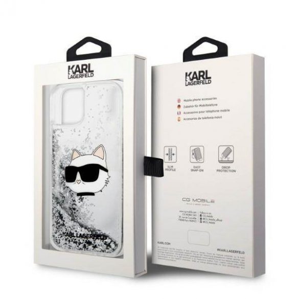 Karl Lagerfeld KLHCP14MLNCHCS iPhone 14 Plus / 15 Plus 6,7" srebrny/argintiu hardcase Glitter Choupette Head