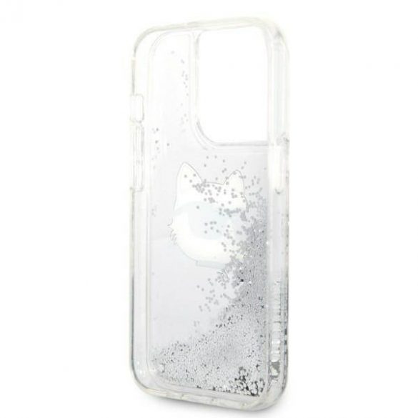 Karl Lagerfeld KLHCP14XLNCHCS iPhone 14 Pro Max 6,7" srebrny/argintiu Husă rigidă Glitter Choupette Head