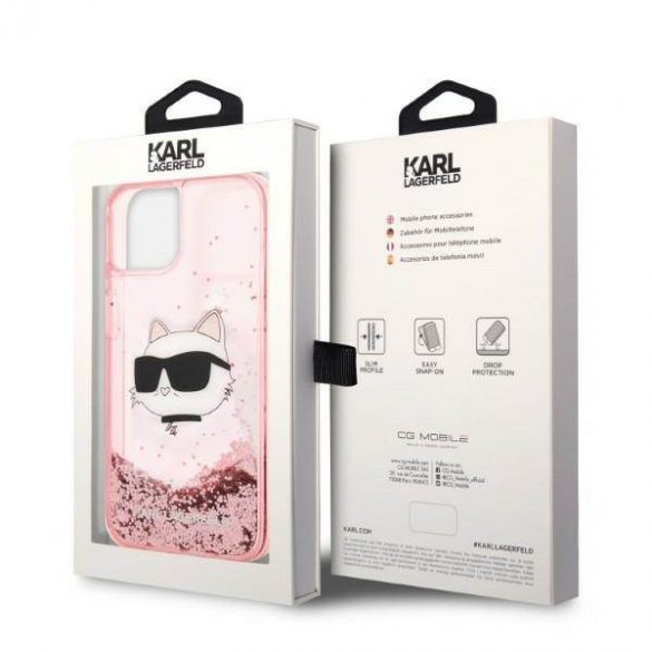 Karl Lagerfeld KLHCP14MLNCHCP iPhone 14 Plus / 15 Plus 6,7" rożowy/roz hardcase Glitter Choupette Head