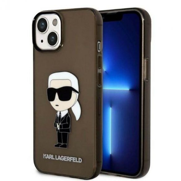 Karl Lagerfeld KLHCP14MHNIKTCK iPhone 14 Plus / 15 Plus 6,7" czarny/negru hardcase Ikonik Karl Lagerfeld