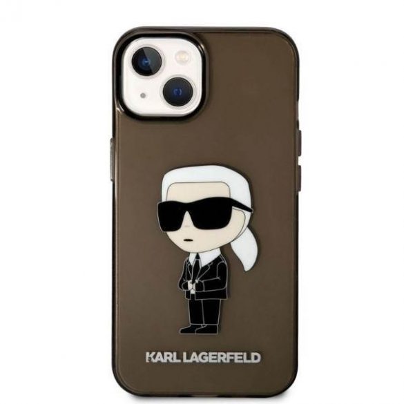 Karl Lagerfeld KLHCP14MHNIKTCK iPhone 14 Plus / 15 Plus 6,7" czarny/negru hardcase Ikonik Karl Lagerfeld