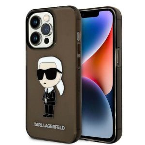 Karl Lagerfeld KLHCP14LHNIKTCK iPhone 14 Pro 6,1" carcasă rigidă/neagră Husă Ikonik Karl Lagerfeld