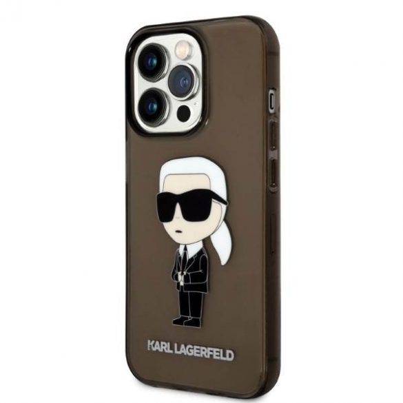 Karl Lagerfeld KLHCP14LHNIKTCK iPhone 14 Pro 6,1" carcasă rigidă/neagră Husă Ikonik Karl Lagerfeld