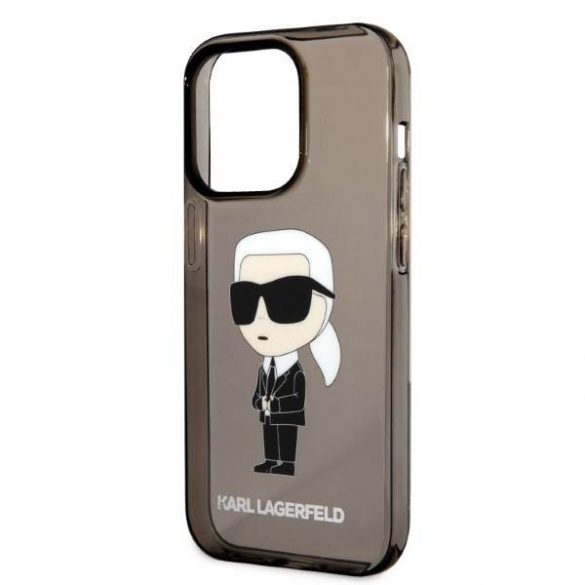 Karl Lagerfeld KLHCP14LHNIKTCK iPhone 14 Pro 6,1" carcasă rigidă/neagră Husă Ikonik Karl Lagerfeld