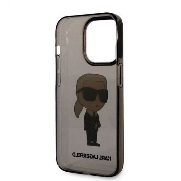 Karl Lagerfeld KLHCP14LHNIKTCK iPhone 14 Pro 6,1" carcasă rigidă/neagră Husă Ikonik Karl Lagerfeld