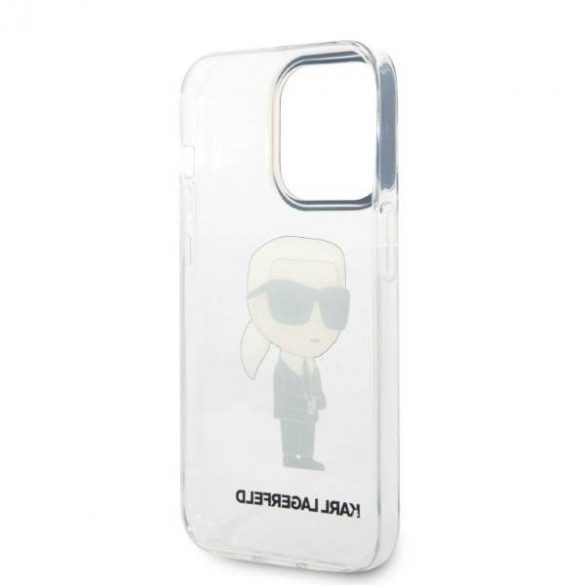 Karl Lagerfeld KLHCP14LHNIKTCT iPhone 14 Pro 6,1" husă rigidă transparentă Ikonik Karl Lagerfeld