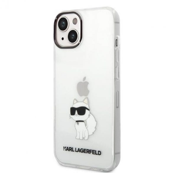 Karl Lagerfeld KLHCP14MHNCHTCT iPhone 14 Plus / 15 Plus Husă rigidă transparentă de 6,7" Ikonik Choupette