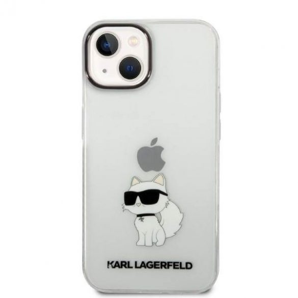 Karl Lagerfeld KLHCP14MHNCHTCT iPhone 14 Plus / 15 Plus Husă rigidă transparentă de 6,7" Ikonik Choupette