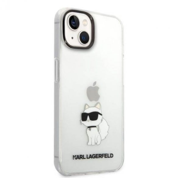 Karl Lagerfeld KLHCP14MHNCHTCT iPhone 14 Plus / 15 Plus Husă rigidă transparentă de 6,7" Ikonik Choupette