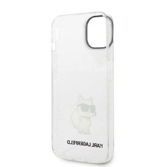 Karl Lagerfeld KLHCP14MHNCHTCT iPhone 14 Plus / 15 Plus Husă rigidă transparentă de 6,7" Ikonik Choupette