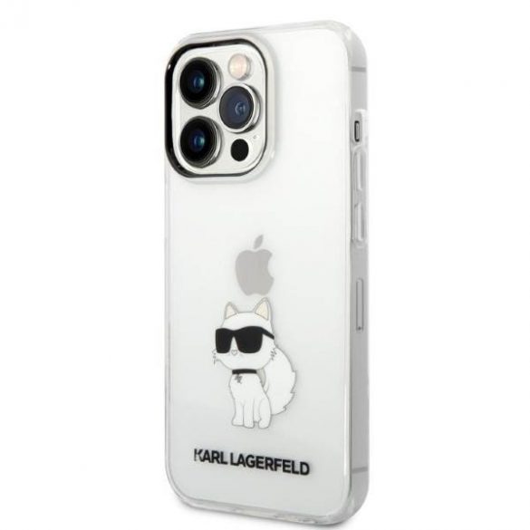 Karl Lagerfeld KLHCP14LHNCHTCT iPhone 14 Pro 6,1"Husătare transparentă Ikonik Choupette