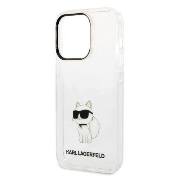 Karl Lagerfeld KLHCP14LHNCHTCT iPhone 14 Pro 6,1"Husătare transparentă Ikonik Choupette