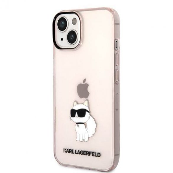 Karl Lagerfeld KLHCP14SHNCHTCP iPhone 14 / 15 / 13 6,1" roz/roz hard Husă Ikonik Choupette