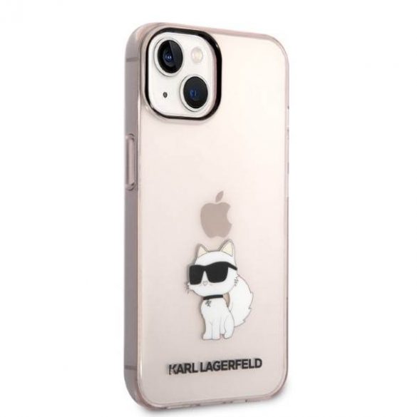 Karl Lagerfeld KLHCP14SHNCHTCP iPhone 14 / 15 / 13 6,1" roz/roz hard Husă Ikonik Choupette