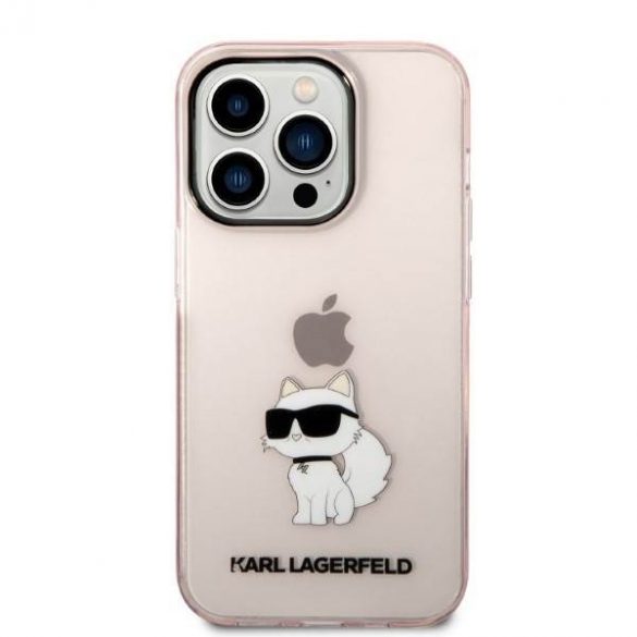 Karl Lagerfeld KLHCP14LHNCHTCP iPhone 14 Pro 6,1" rożowy/roz husă rigidă Ikonik Choupette