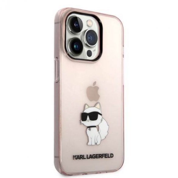 Karl Lagerfeld KLHCP14LHNCHTCP iPhone 14 Pro 6,1" rożowy/roz husă rigidă Ikonik Choupette